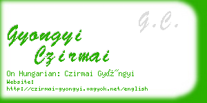 gyongyi czirmai business card